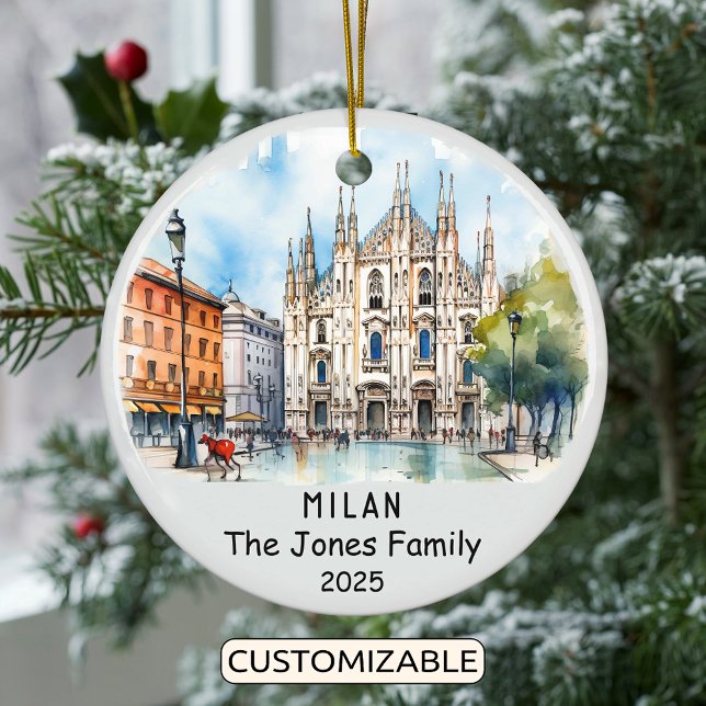 Ornamento De Cerâmica Personalised Milan Ornament, Itália (Criador carregado)