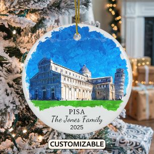 Ornamento De Cerâmica Personalised Pisa Ornament, Itália