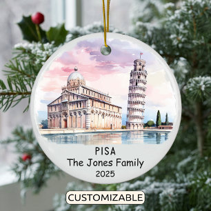 Ornamento De Cerâmica Personalised Pisa Ornament, Itália