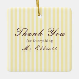 Ornamento De Cerâmica Personalised Thank You Teacher Ornament Buttercup
