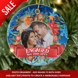 Ornamento De Cerâmica Personalização da decoração da árvore de imagem cl