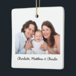 Ornamento De Cerâmica Personalização de Foto e Texto<br><div class="desc">Adicione a sua própria fotografia e texto a este adorno enforcado personalizável... ideal para o Natal ou qualquer outro evento/ocasião ... personalizado para se adequar às suas necessidades ... enforcando ornamentos cerâmicos de Ricaso NOTE SEJA CUIDADO DA FOTO COLOQUE EVITEM QUAISQUER DETALHES IMPORTANTES NO ORNAMENTO - PARA VERIFICAR CLIQUE EM...</div>