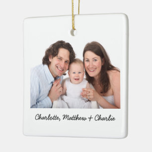 Ornamento De Cerâmica Personalização de Foto e Texto