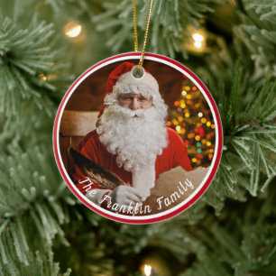 Ornamento De Cerâmica Personalização de Natal da Lista de Verificaçã