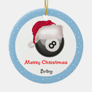 Ornamento De Cerâmica Personalização de Natal do PoolChick