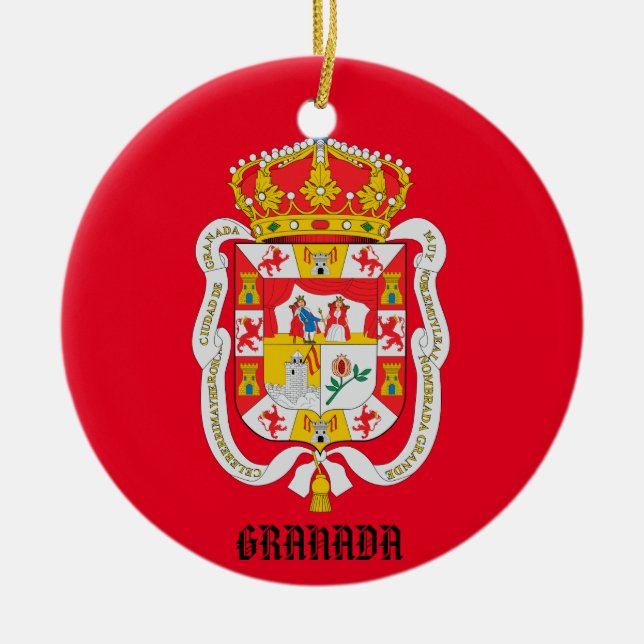 Ornamento de cerâmica personalizada de Espanha Gra (Frente)