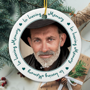Ornamento De Cerâmica Personalizada Na Foto De Keepsasaem De Memória Ama