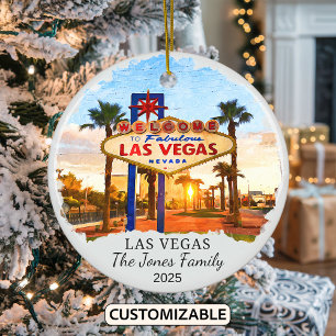Ornamento De Cerâmica Personalizada Ordem de Las Vegas, Nevada