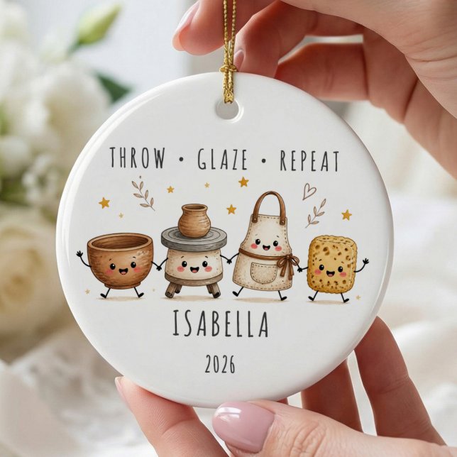 Ornamento de Cerâmica Personalizado (Criador carregado)