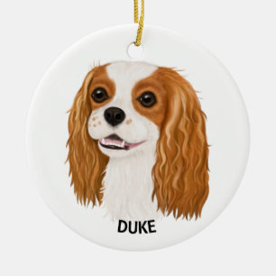 Ornamento De Cerâmica Personalizado Blenheim Cavalier King Spaniel