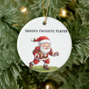 Ornamento De Cerâmica Personalizado Boneco do Papai Noel Favorito Jogado