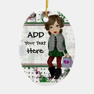 Ornamento De Cerâmica Personalizado comprando a diva