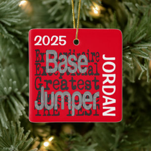 Ornamento De Cerâmica PERSONALIZADO do Extraordinário do Jumper Base