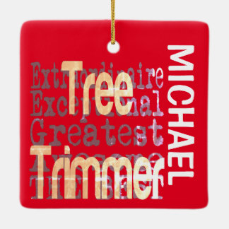 Ornamento De Cerâmica PERSONALIZADO do Extraordinário Trimmer de Árvore