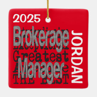 Ornamento De Cerâmica PERSONALIZADO Extraordinário do Brokerage Manager