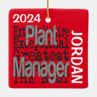 Ornamento De Cerâmica PERSONALIZADO Extraordinário do Plant Manager