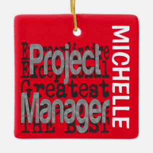 Ornamento De Cerâmica PERSONALIZADO Extraordinário do Project Manager