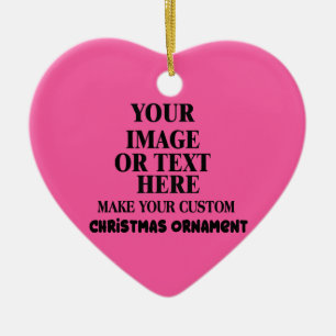 Ornamento De Cerâmica Personalizado Faça Seu Próprio Coração De Natal Fo