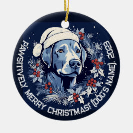 Ornamento De Cerâmica Personalizado Labrador DOG Holiday Charm