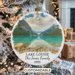 Ornamento De Cerâmica Personalizado Lake Louis Ornament, Canadá