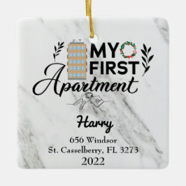 Ornamento De Cerâmica Personalizado Meu Primeiro Apartamento 2022