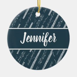 Ornamento De Cerâmica Personalizado para Oferta de Música do Bassoon Pla