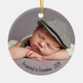 Ornamento De Cerâmica Personalizado Promovido para Foto da Vovó