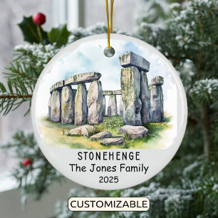 Ornamento De Cerâmica Personalizado Stonehenge Ornament, Inglaterra