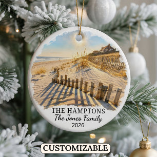 Ornamento De Cerâmica Personalizado The Hamptons, Personalizado Nova Yor