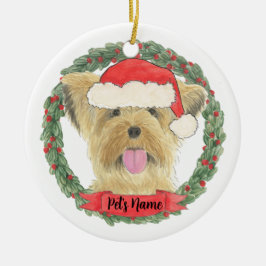 Ornamento De Cerâmica Personalizado Yorkie Yorkshire Terrier
