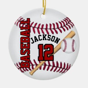 Ornamento De Cerâmica Personalizar ⚾ Baseball