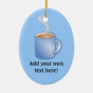 Ornamento De Cerâmica Personalizar este gráfico de Mug de Café