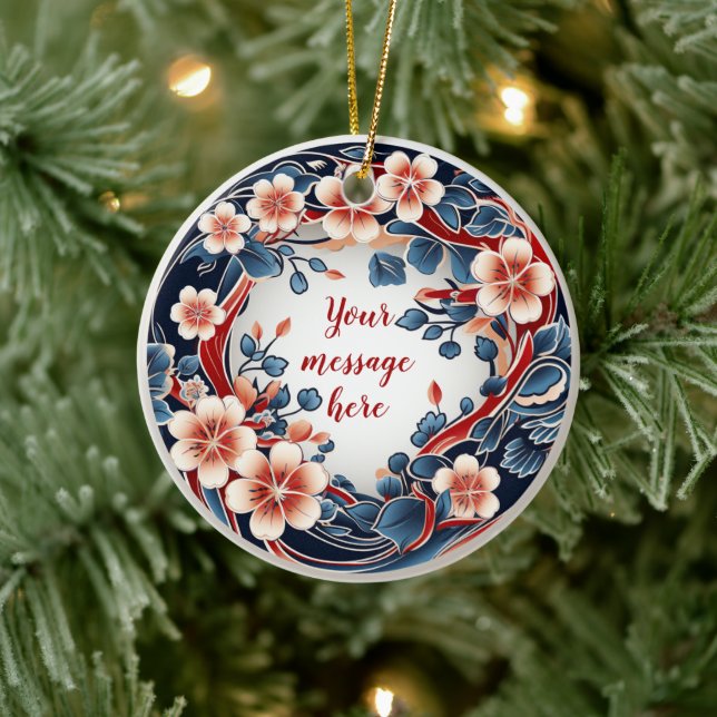 Ornamento De Cerâmica Personalizar este Pedido Chiyogami (Árvore)