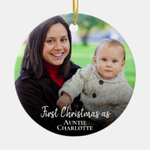 Ornamento De Cerâmica Personalizar o Natal De 1rua Como Script Branco Da