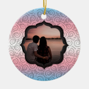 Ornamento De Cerâmica Personalizar o Natal Transgênero Fotográfico LGB