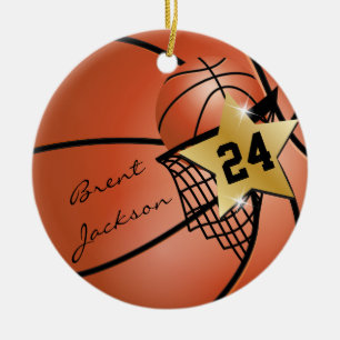 Ornamento De Cerâmica Personalizar o Super ⭐ Star Player 🏀 Basquete
