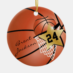 Ornamento De Cerâmica Personalizar o Super ⭐ Star Player 🏀 Basquete