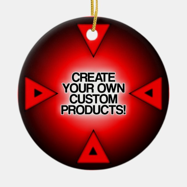 Ornamento De Cerâmica Personalizar / Personalizar / Criar seu próprio (Frente)