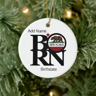 Ornamento De Cerâmica Personalizável de Papais noeis de NASCERES Monica