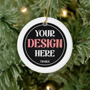 Ornamento De Cerâmica Personalizável, moderno, elegante e atemporal