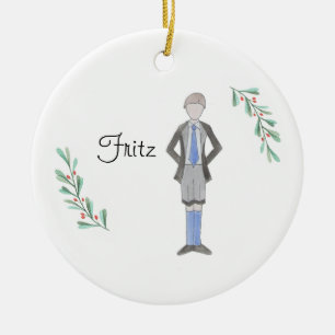 Ornamento De Cerâmica Personalizável Nutcracker Fritz Keepsaket