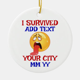 Ornamento De Cerâmica Personalizável sobrevivi