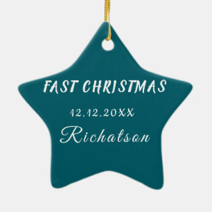 Ornamento De Cerâmica personalize estrela de cerâmica de Natal profissio