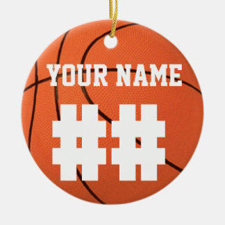 Ornamento De Cerâmica Personalize-o, basquetebol