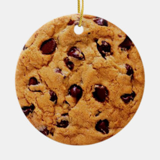 Ornamento De Cerâmica Personalize-o, biscoito dos pedaços de chocolate
