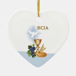 Ornamento De Cerâmica Personalize, RCIA Parabéns Sacramento Católico