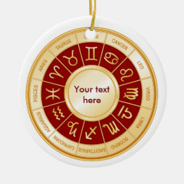 Ornamento De Cerâmica Personalize seu pedido de horóscopo