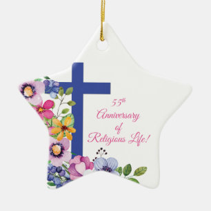 Ornamento De Cerâmica Personalize, vida religiosa da 55th freira do