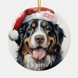Ornamento De Cerâmica Personalized Bernese Mountain Dog Ornament