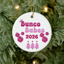 Ornamento De Cerâmica Personalized Bunco Babe Annual Ornament